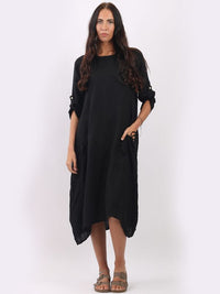 Bella - MADE IN ITALY Dress One Size (14-20) Black NZ LUMA