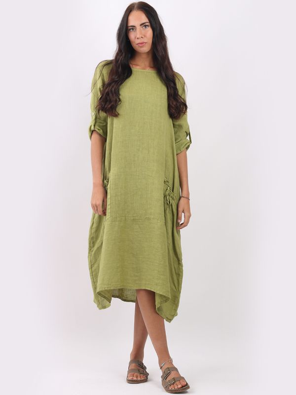 Bella - MADE IN ITALY Dress One Size (14-20) Lime Green NZ LUMA