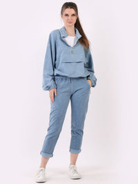 Cosima - MADE IN ITALY Jacket One Size (8-12) Denim NZ LUMA