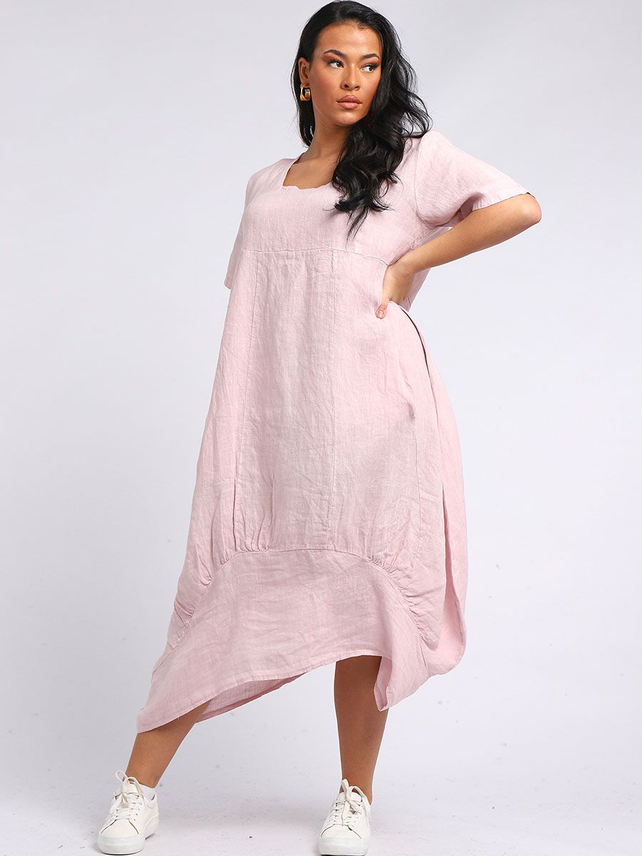 One size linen dresses hotsell