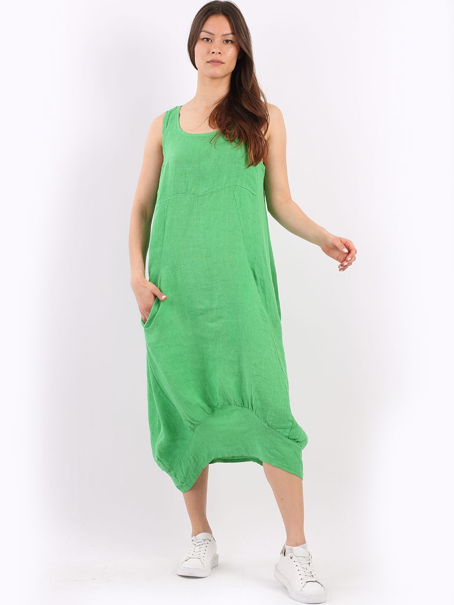 Mia - MADE IN ITALY Dress One Size (8-12) Green NZ LUMA