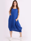 Mia - MADE IN ITALY Dress One Size (8-12) Royal Blue NZ LUMA