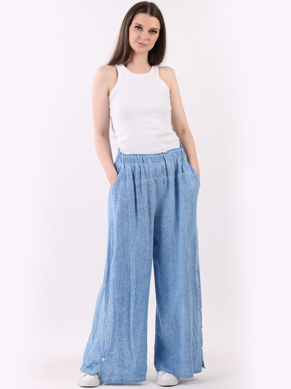 Matilde - MADE IN ITALY Pant One Size (10-14) Denim NZ LUMA