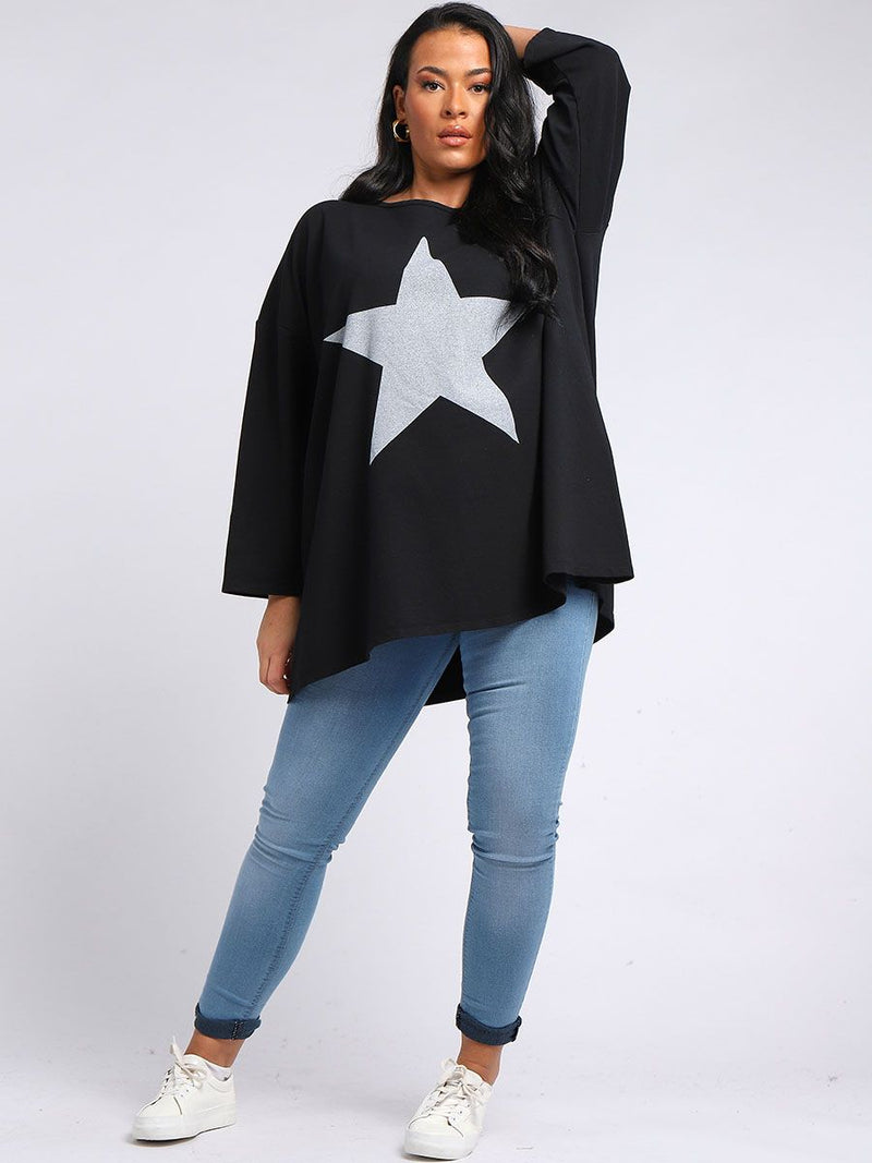 Fia - MADE IN ITALY Top One Size (18+) Black NZ LUMA
