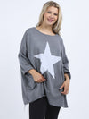 Fia - MADE IN ITALY Top One Size (18+) Grey NZ LUMA