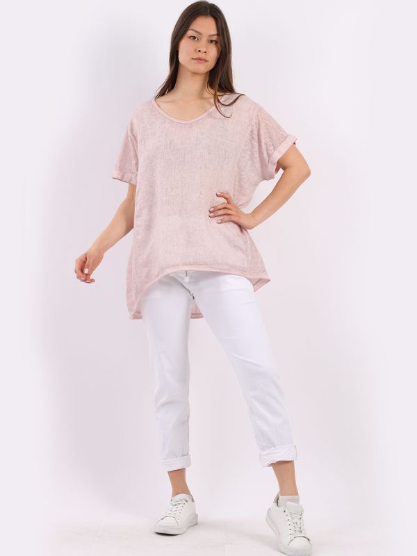 Antonia - MADE IN ITALY Top One Size (14-20) Pink NZ LUMA