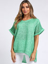 Antonia - MADE IN ITALY Top One Size (14-20) Green NZ LUMA