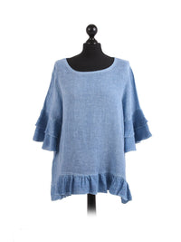 Sienna - MADE IN ITALY Top One Size (12-18) Denim NZ LUMA