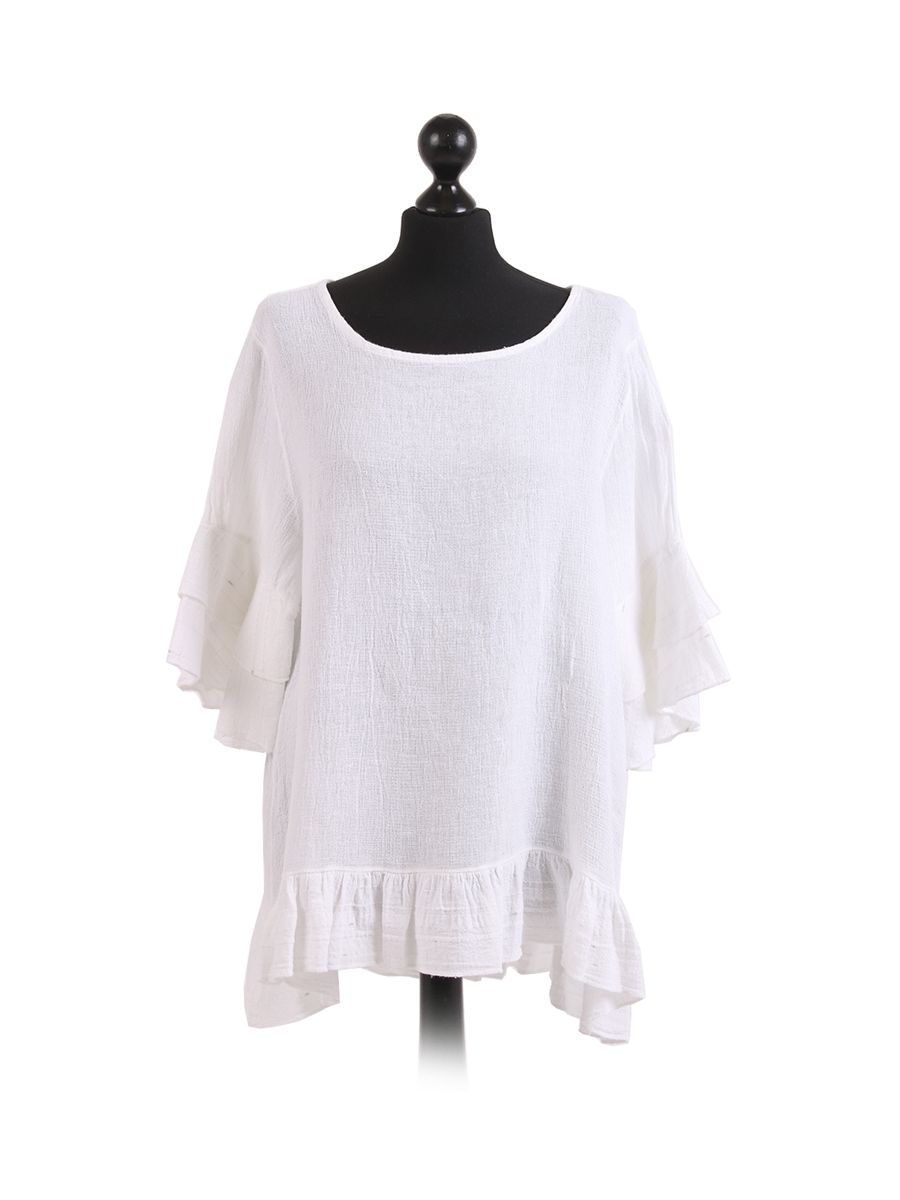 Sienna - MADE IN ITALY Top One Size (12-18) White NZ LUMA