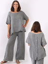 Lovinia - MADE IN ITALY Top One Size (10-16) Charcoal NZ LUMA