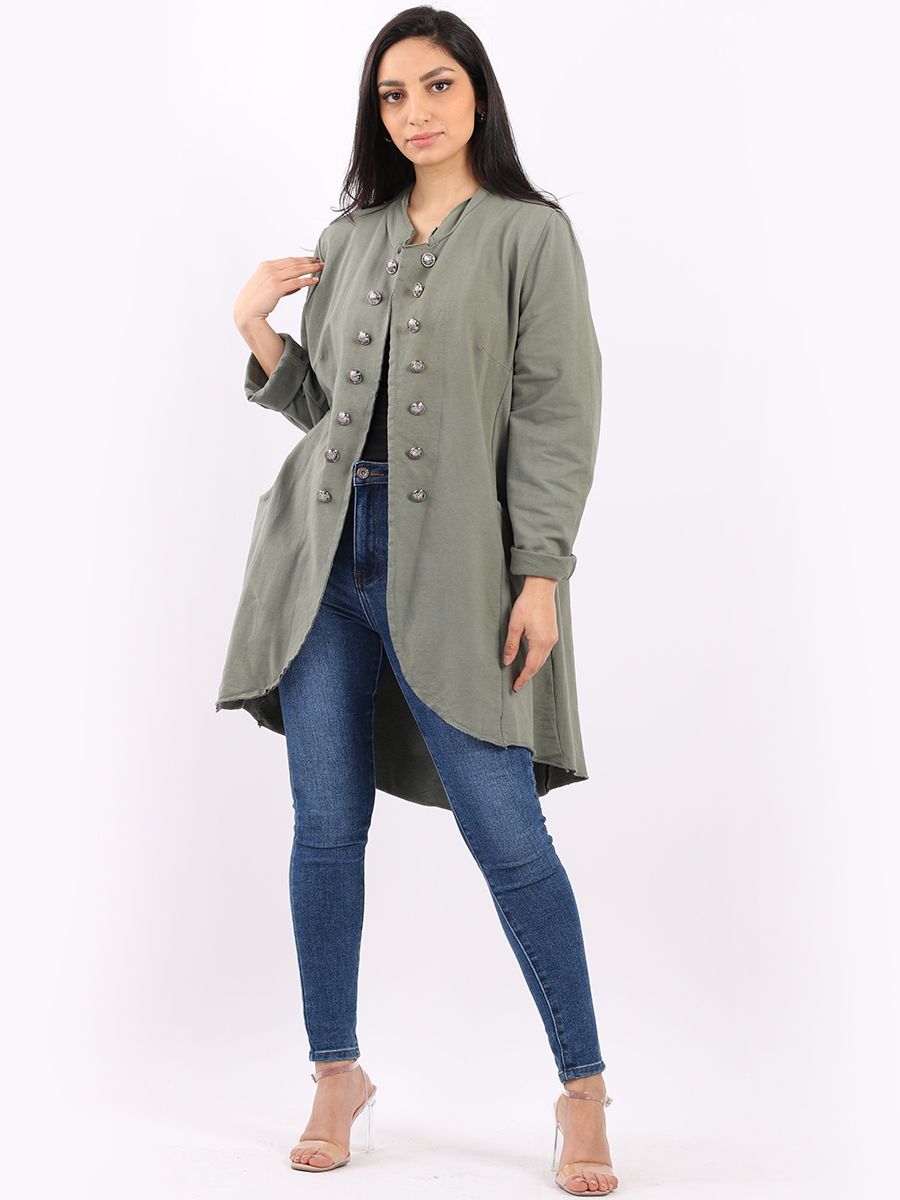 Alessandra - MADE IN ITALY Jacket One Size (10-16) Khaki NZ LUMA