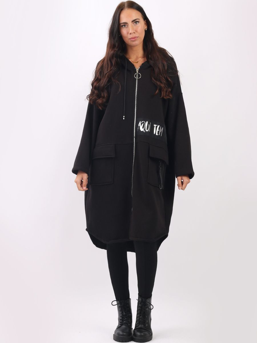Gemma - MADE IN ITALY Jacket One Size (12-18) Black NZ LUMA