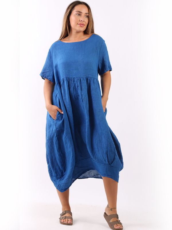 Telisina - MADE IN ITALY Dress One Size (12-18) Royal Blue NZ LUMA
