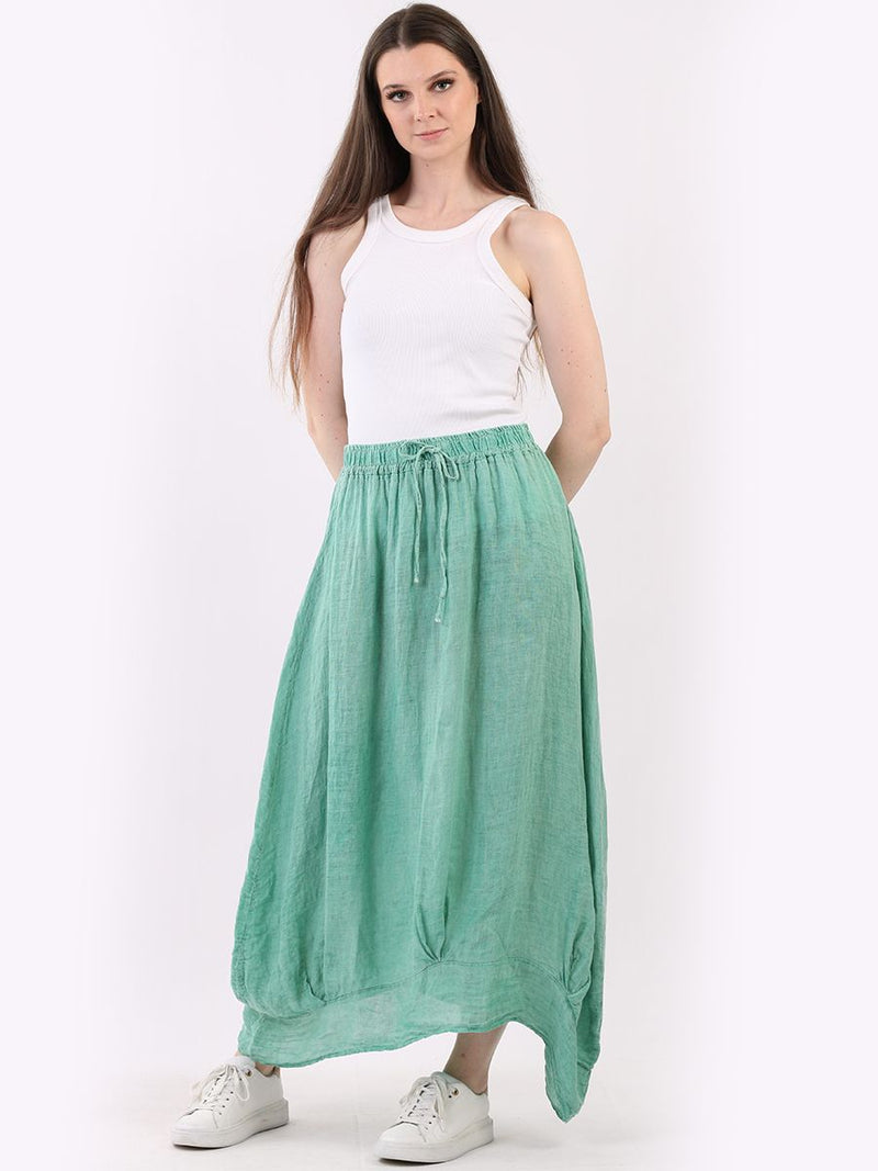 Donna - MADE IN ITALY Skirt One Size (10-16) Green NZ LUMA