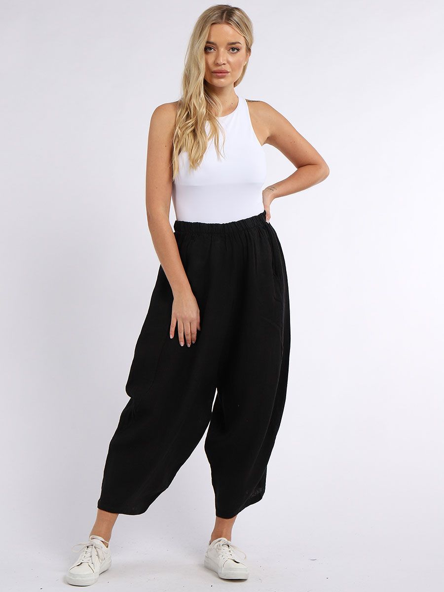 Caterina - MADE IN ITALY Pant One Size (10-14) Black NZ LUMA