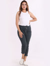 Elena - MADE IN ITALY Pant One Size (16-20) Charcoal NZ LUMA