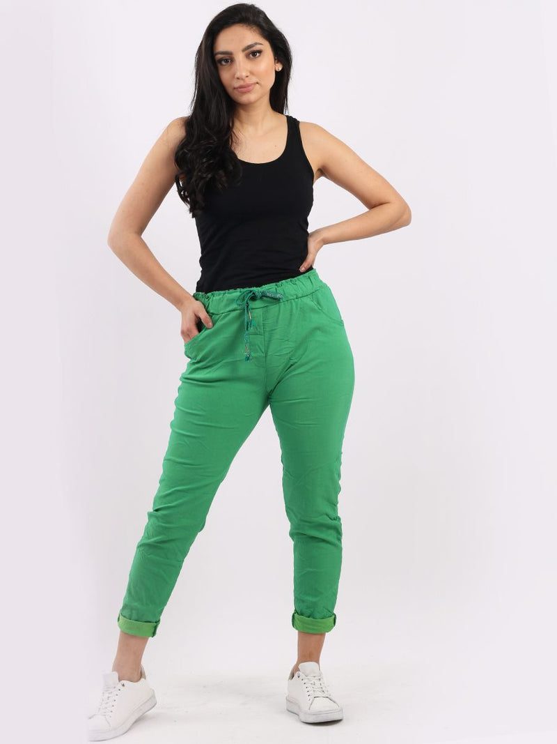 Elena - MADE IN ITALY Pant One Size (16-20) One Size (8-14) Green NZ LUMA